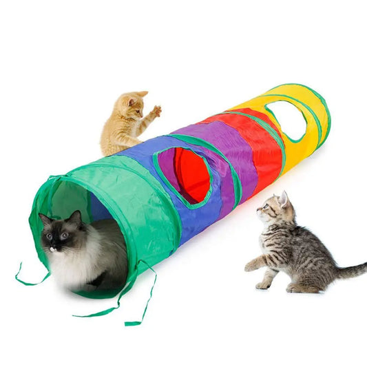 ColorFun: Tunnel Multicolore Pieghevole per Gatti