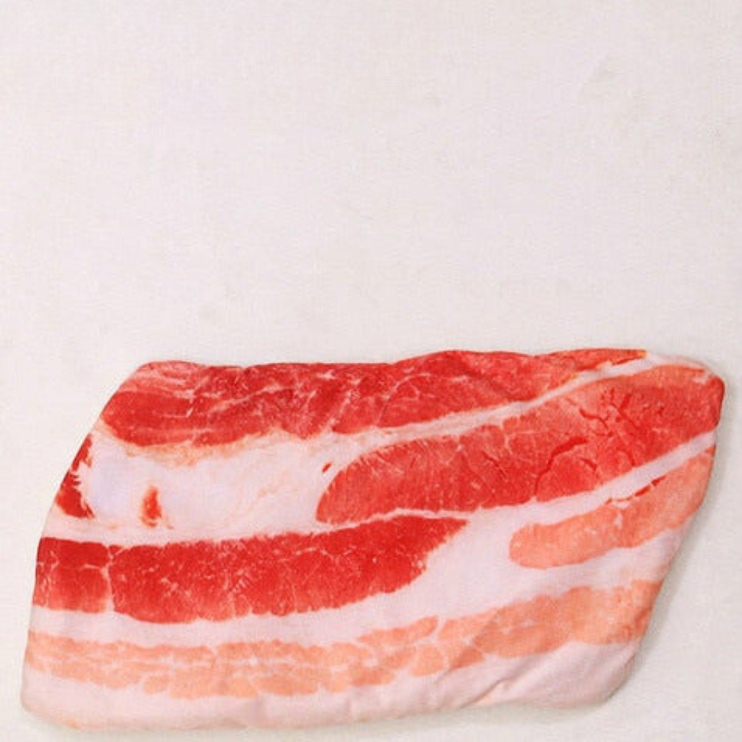 BaconBed: Set Materassino e Copertina per Animali a Forma di Cibo