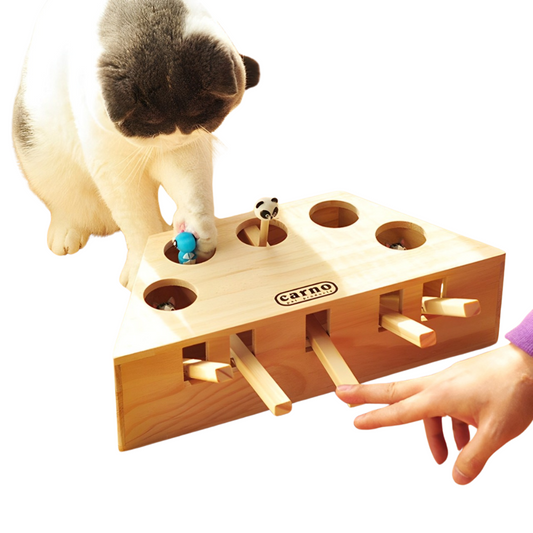 CatPlay: Giocattolo Interattivo in Legno Massiccio per Gatti